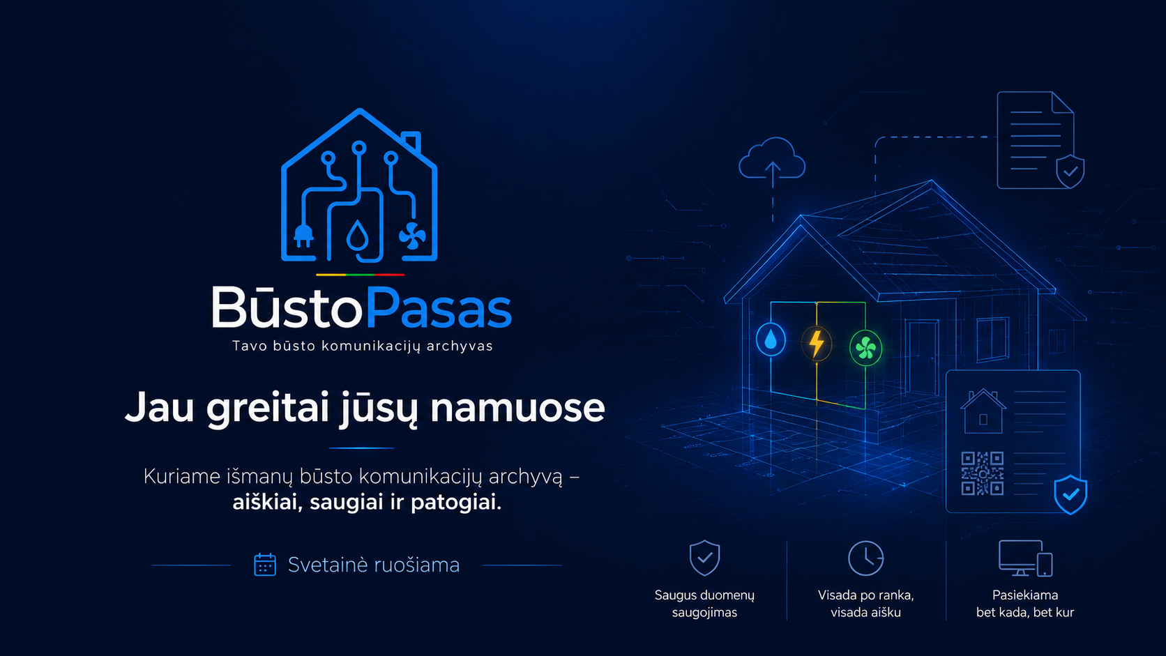 BūstoPasas pristatymo vizualas